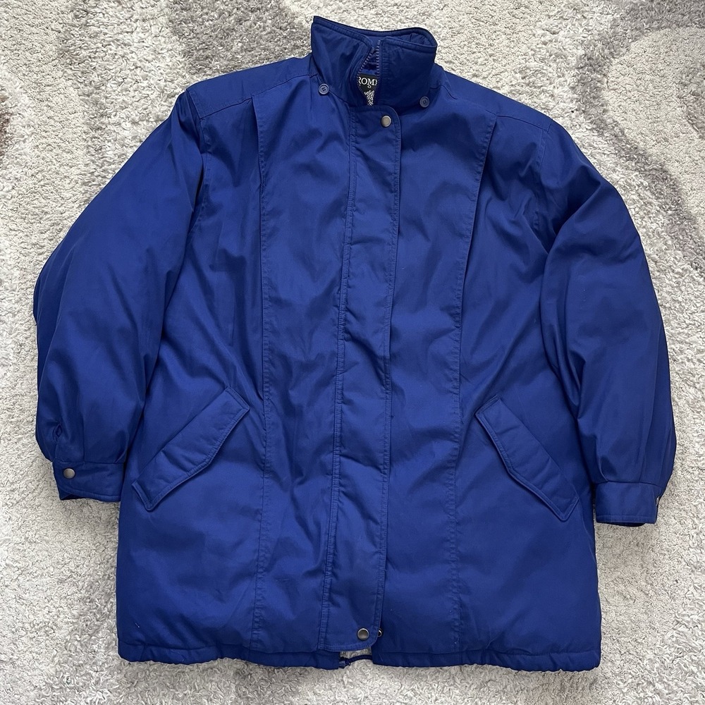 Bromley Sport Jacket Womens Large Blue Real Down‎ Fill Puffer Coat